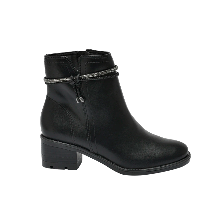 Bota Femenina Via Marte Coturno Negra