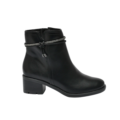 Bota Femenina Via Marte Coturno Negra
