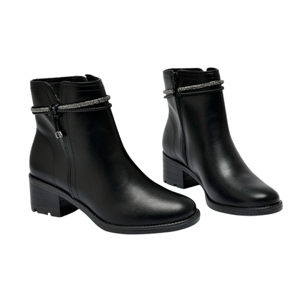 Bota Femenina Via Marte Coturno Negra