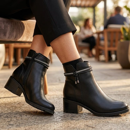 Bota Femenina Via Marte Coturno Negra