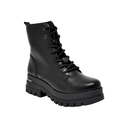Bota Femenina Via Marte Coturno Negra