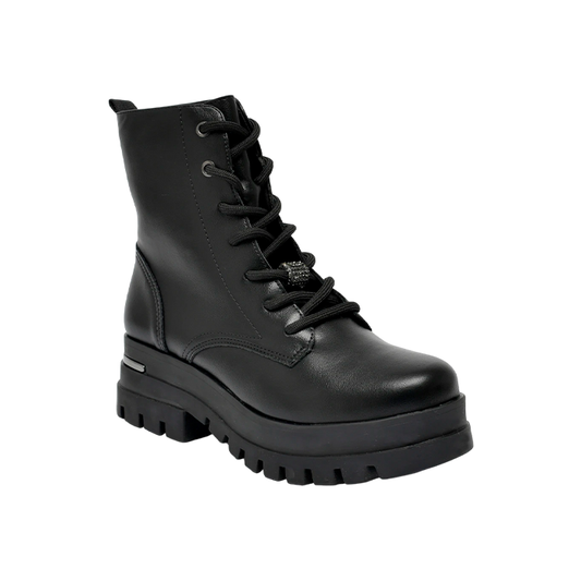 Bota Femenina Via Marte Coturno Negra
