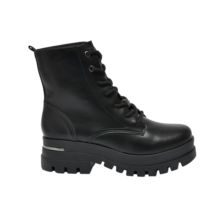 Bota Femenina Via Marte Coturno Negra