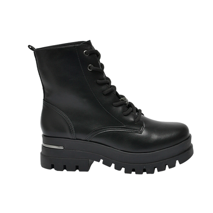 Bota Femenina Via Marte Coturno Negra