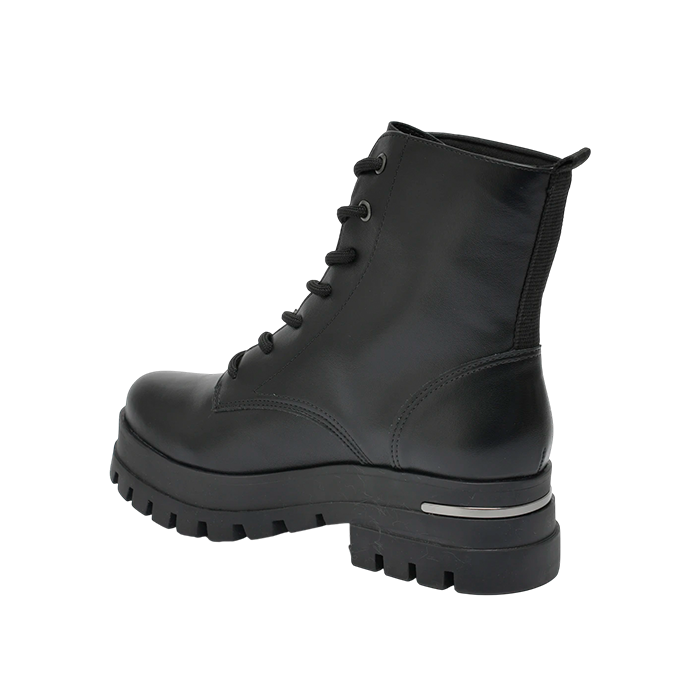 Bota Femenina Via Marte Coturno Negra