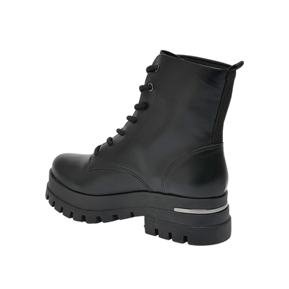 Bota Femenina Via Marte Coturno Negra