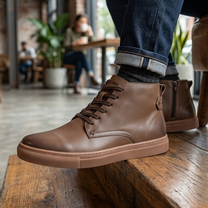 Bota Urbano Masculino Freeway - Cuero Genuino Calzado Resistente