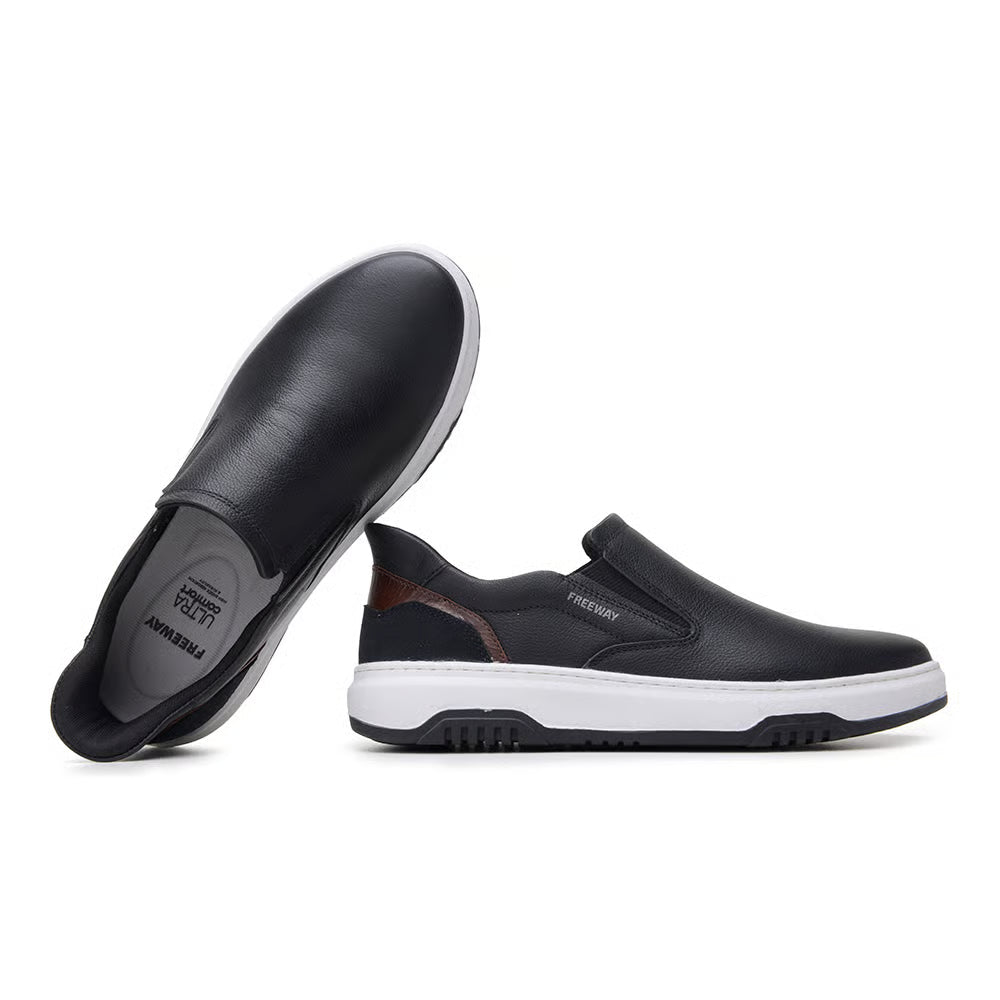 Zapatenis Urbano Masculino Freeway - 100% Cuero Legítimo