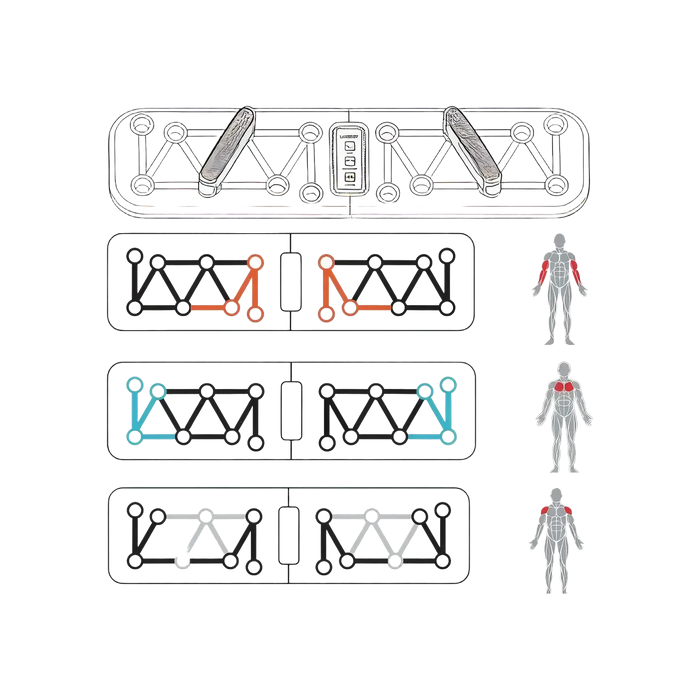 Tablero Flexiones Live Up Multifuncional Planchas Pecho Gym