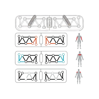 Tablero Flexiones Live Up Multifuncional Planchas Pecho Gym