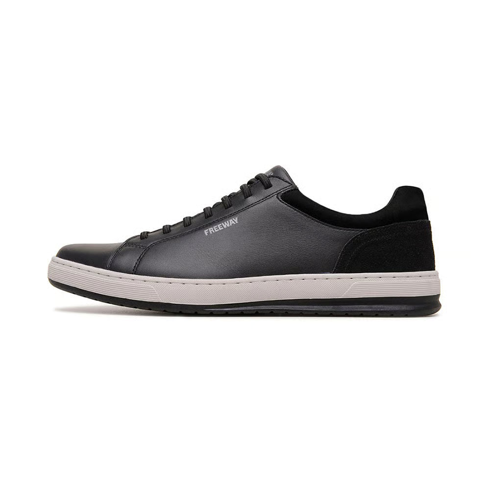 Zapatenis Urbano Masculino Freeway - Cuero Negro - 100% Premium