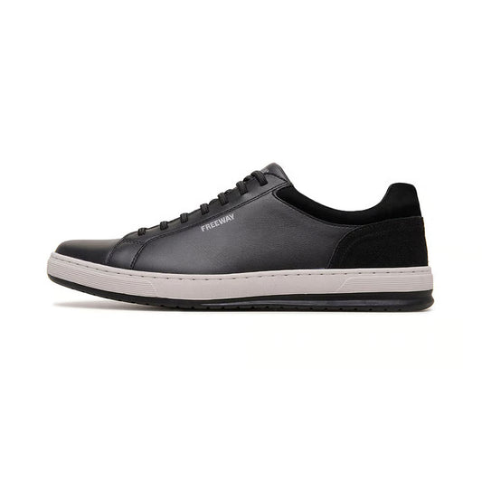 Zapatenis Urbano Masculino Freeway - Cuero Negro - 100% Premium