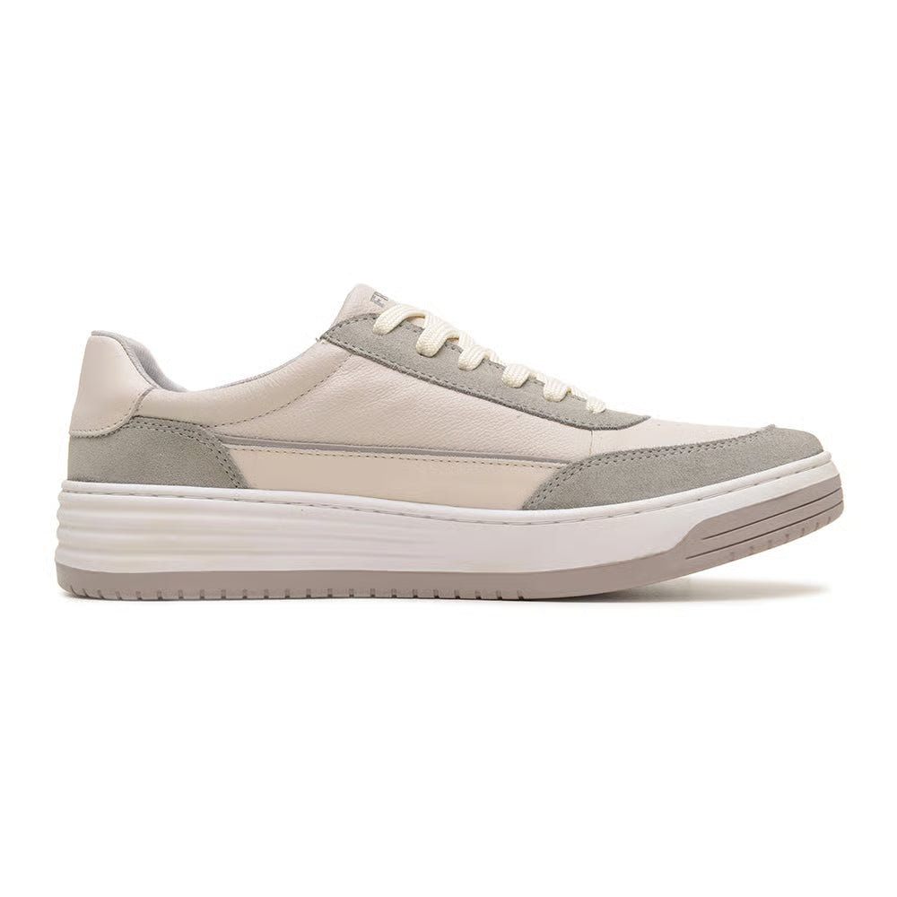 Zapatenis Urbano Masculino Freeway Cuero Blanco